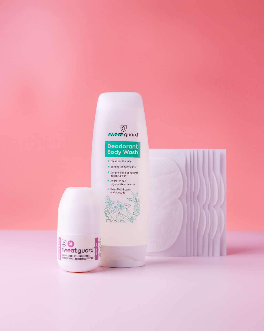 Sweat Guard Extreme Antiperspirant Bundle with Antibacterial Deodorant Body Wash.