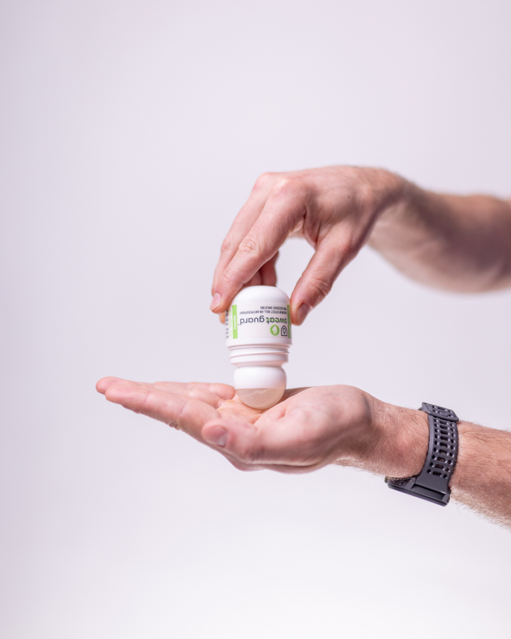 No more sweaty palms with Sweat Guard Hands Antiperspirant.