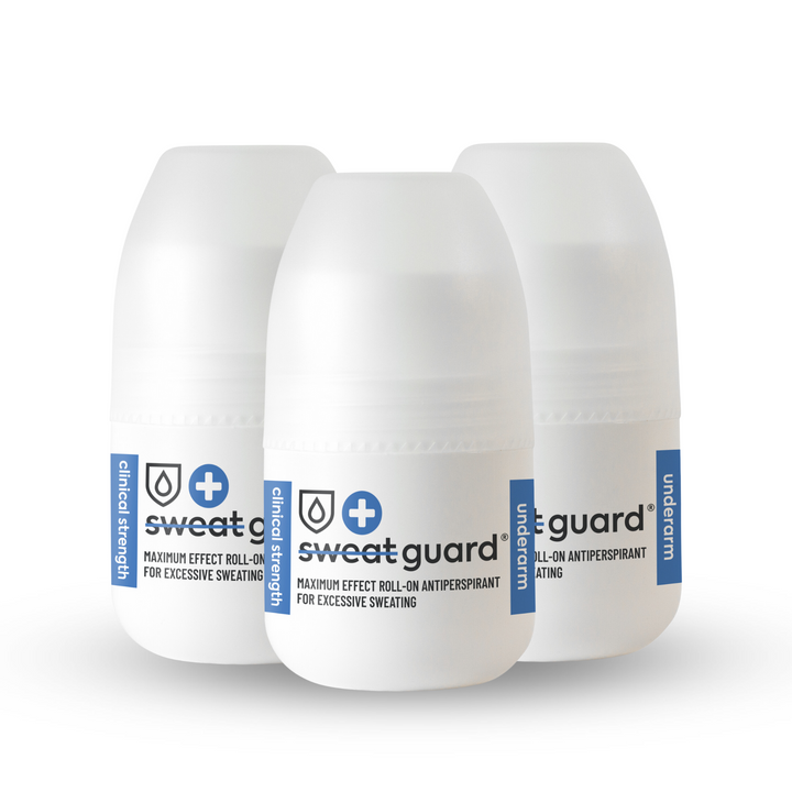 Sweat Guard Underarm Antiperspirant, save on a pack of three. 