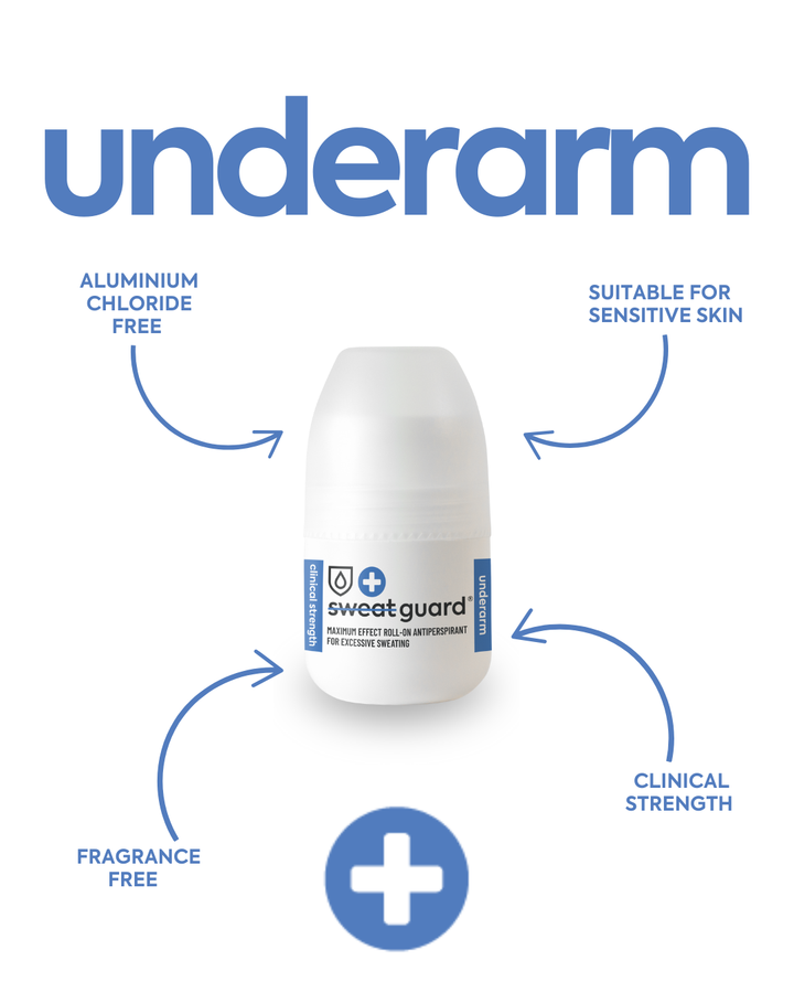 Underarm Antiperspirant - Roll On 50ml, specially formulated to reduce excessive underarm sweating