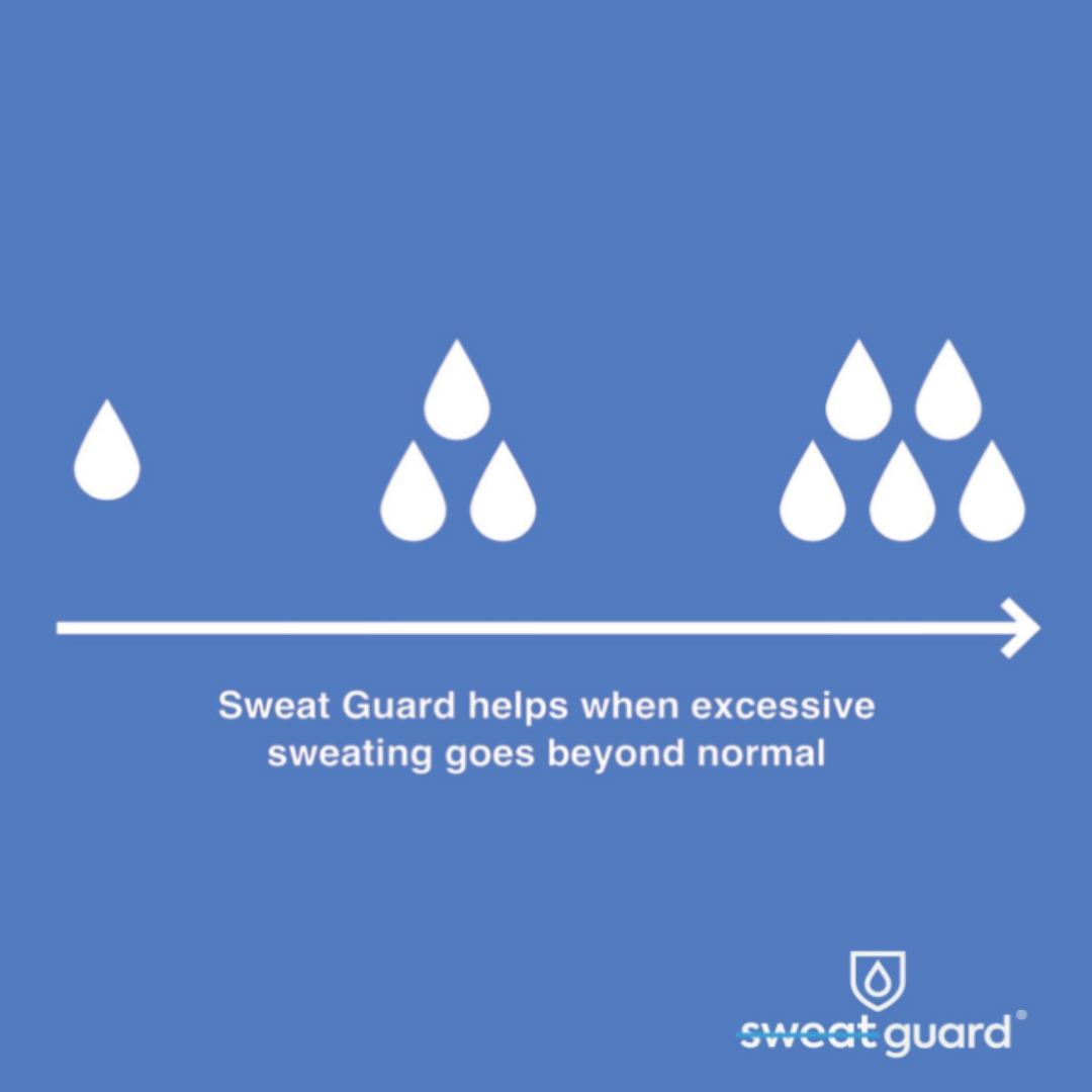 SWEAT GUARD helps when excessive sweating goes beyond normal. 