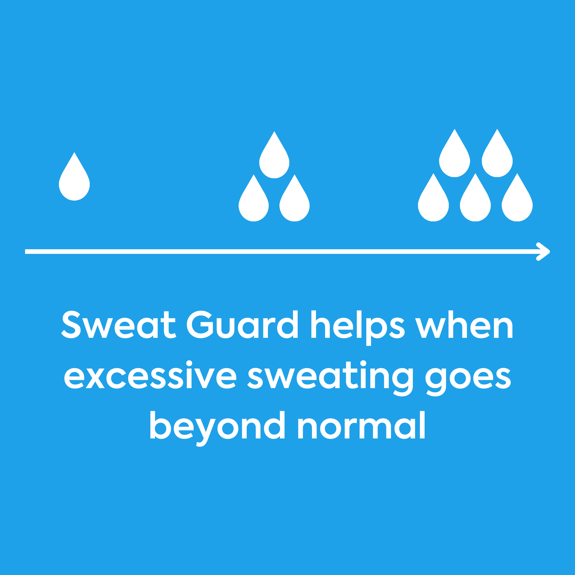 Sweat Guard helps when excessive sweating goes beyond normal.